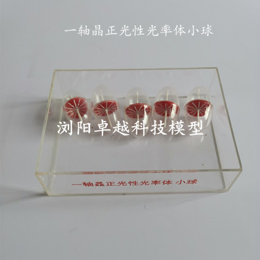 <b>一軸晶正光性光率體小球模型</b>